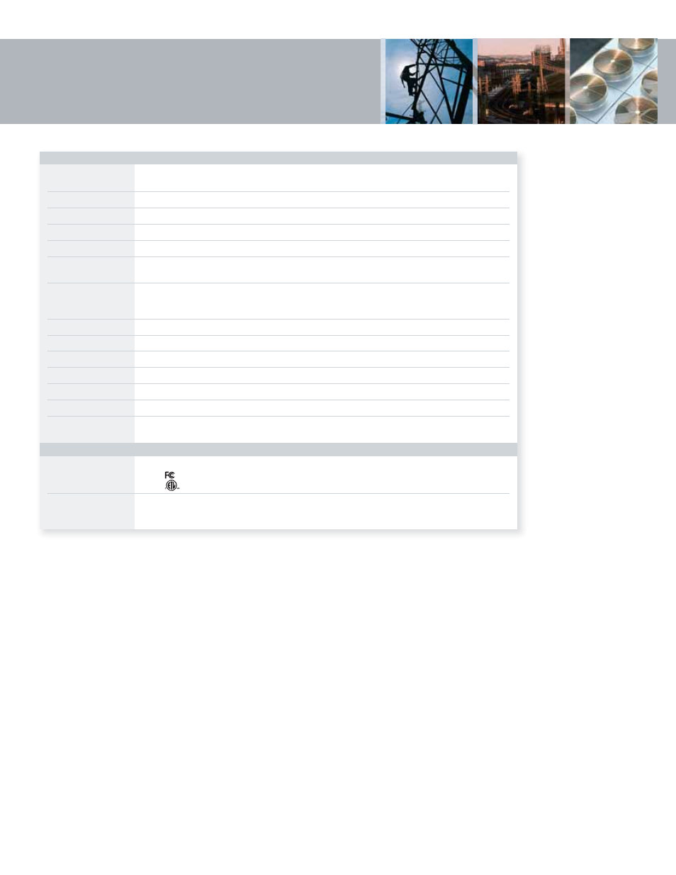 Technical summary | Notifier Vulcain 301C User Manual | Page 3 / 4