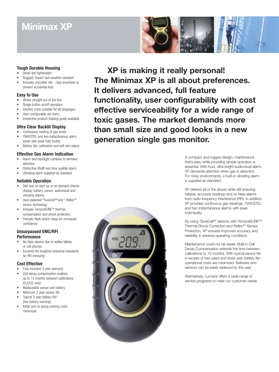 Minimax xp | Notifier Lumidor Minimax XP User Manual | Page 2 / 4