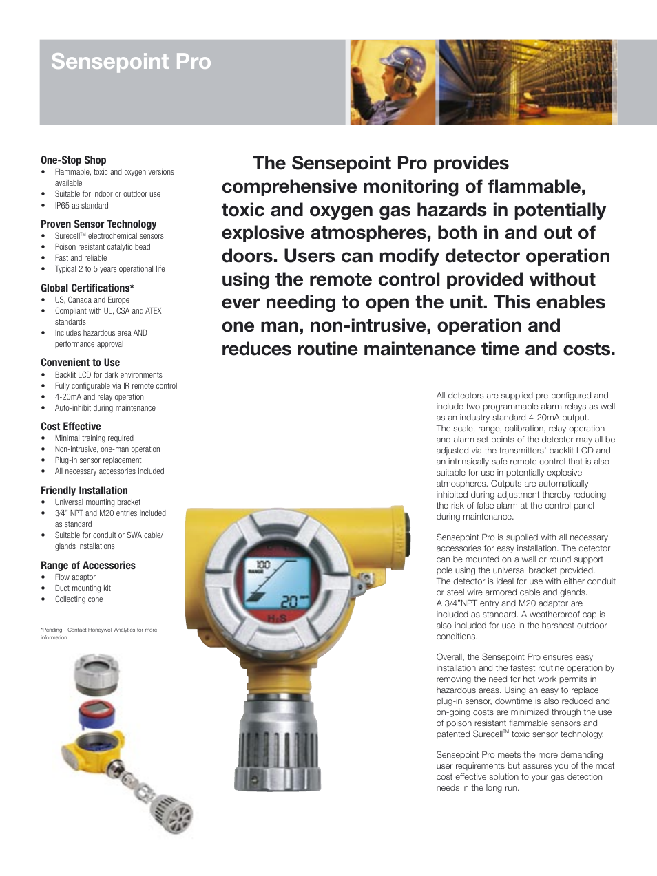 Sensepoint pro | Notifier Zareba Sensepoint Pro User Manual | Page 2 / 6
