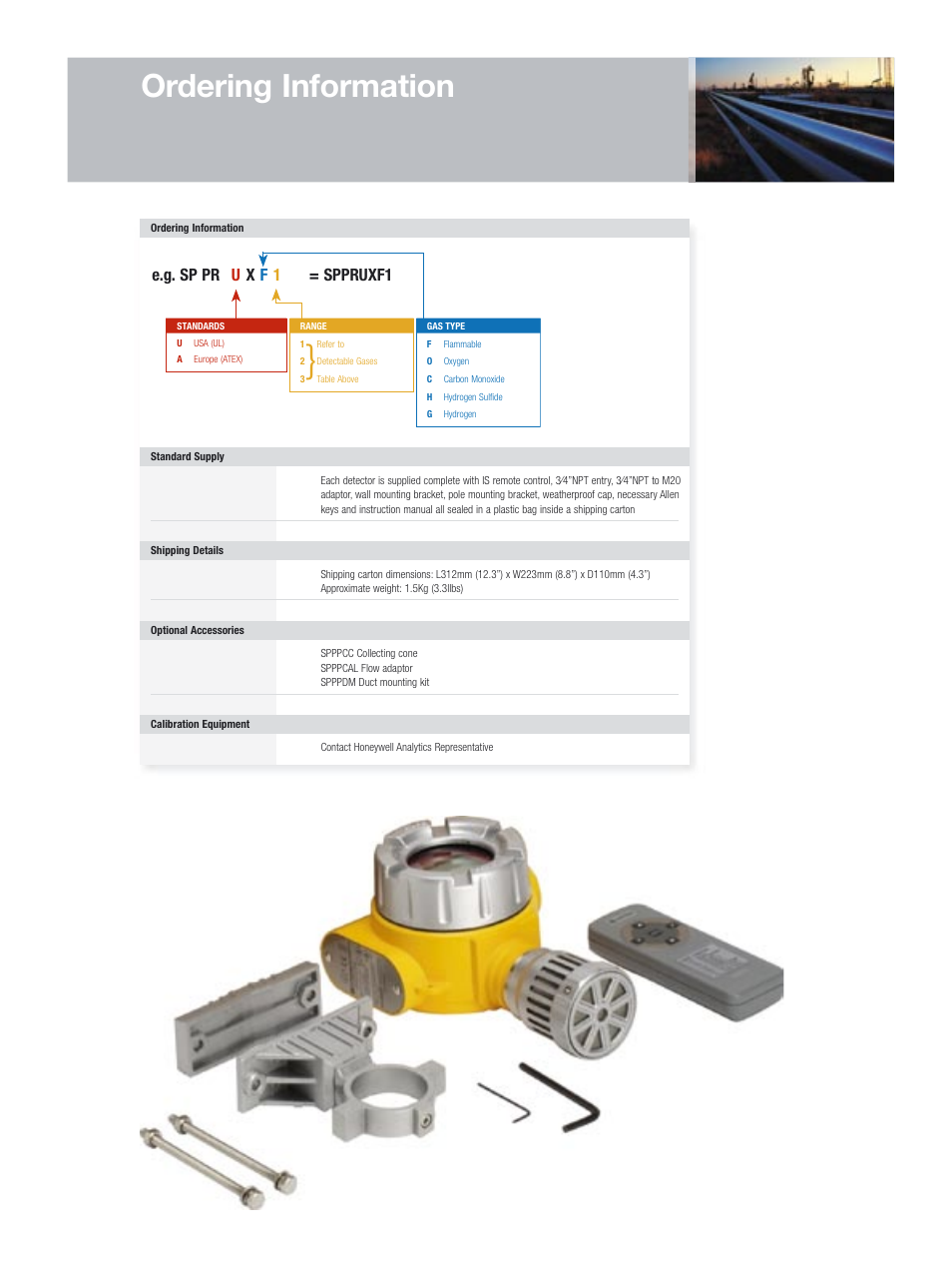 Ordering information | Notifier Zareba Sensepoint Pro User Manual | Page 5 / 6