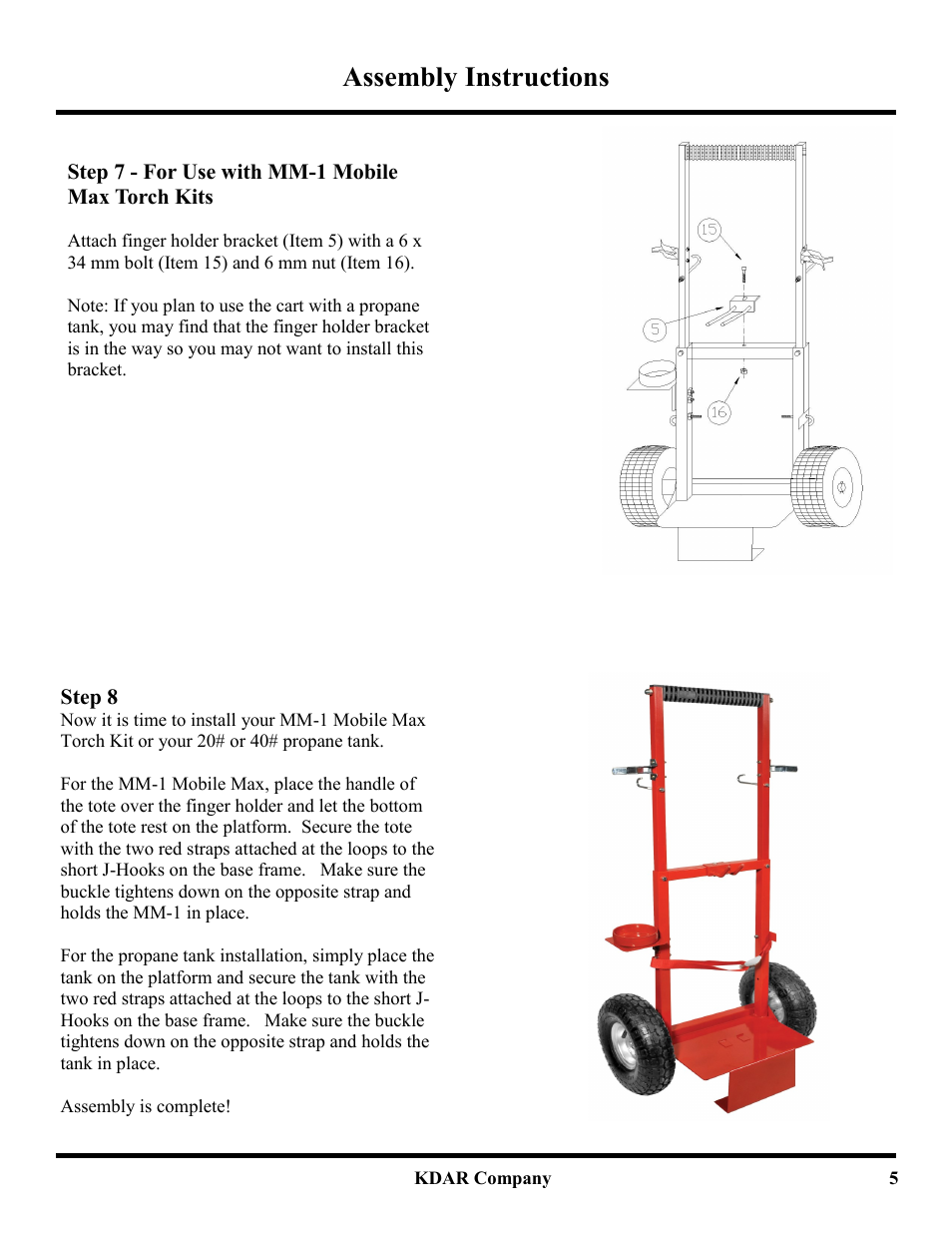 Assembly instructions | Hot Max Torches 100MC User Manual | Page 6 / 8