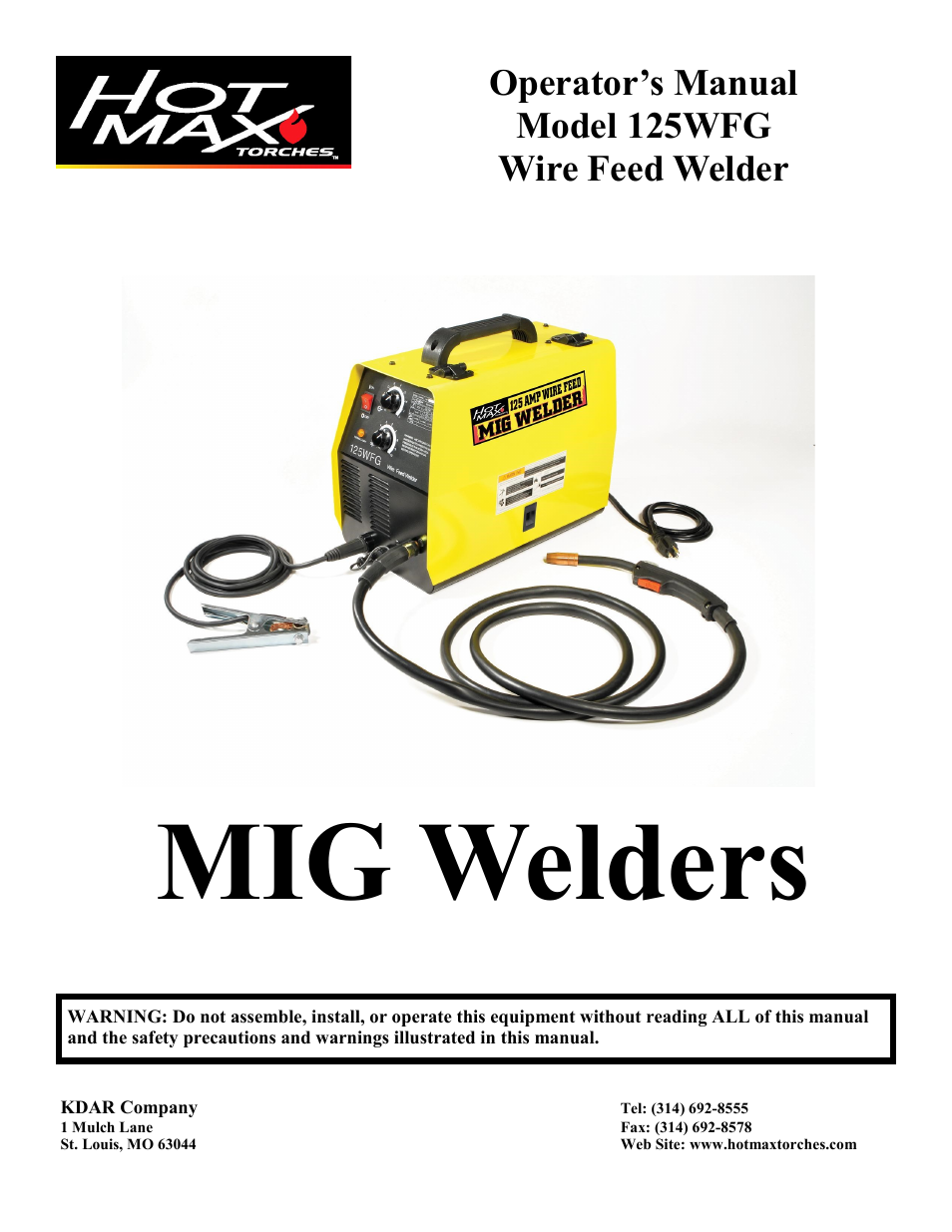 Hot Max Torches 125WFG User Manual | 20 pages