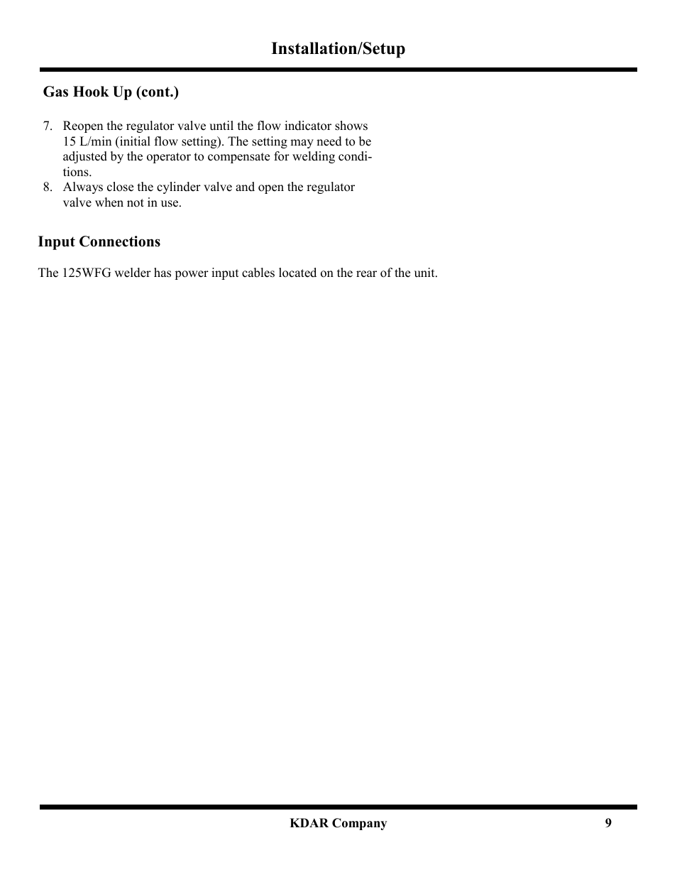 Installation/setup | Hot Max Torches 125WFG User Manual | Page 10 / 20
