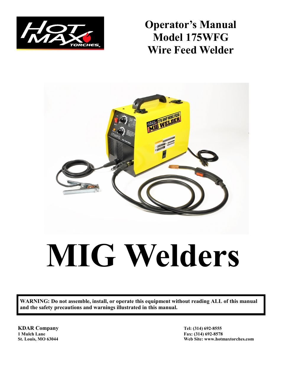 Hot Max Torches 175WFG User Manual | 20 pages