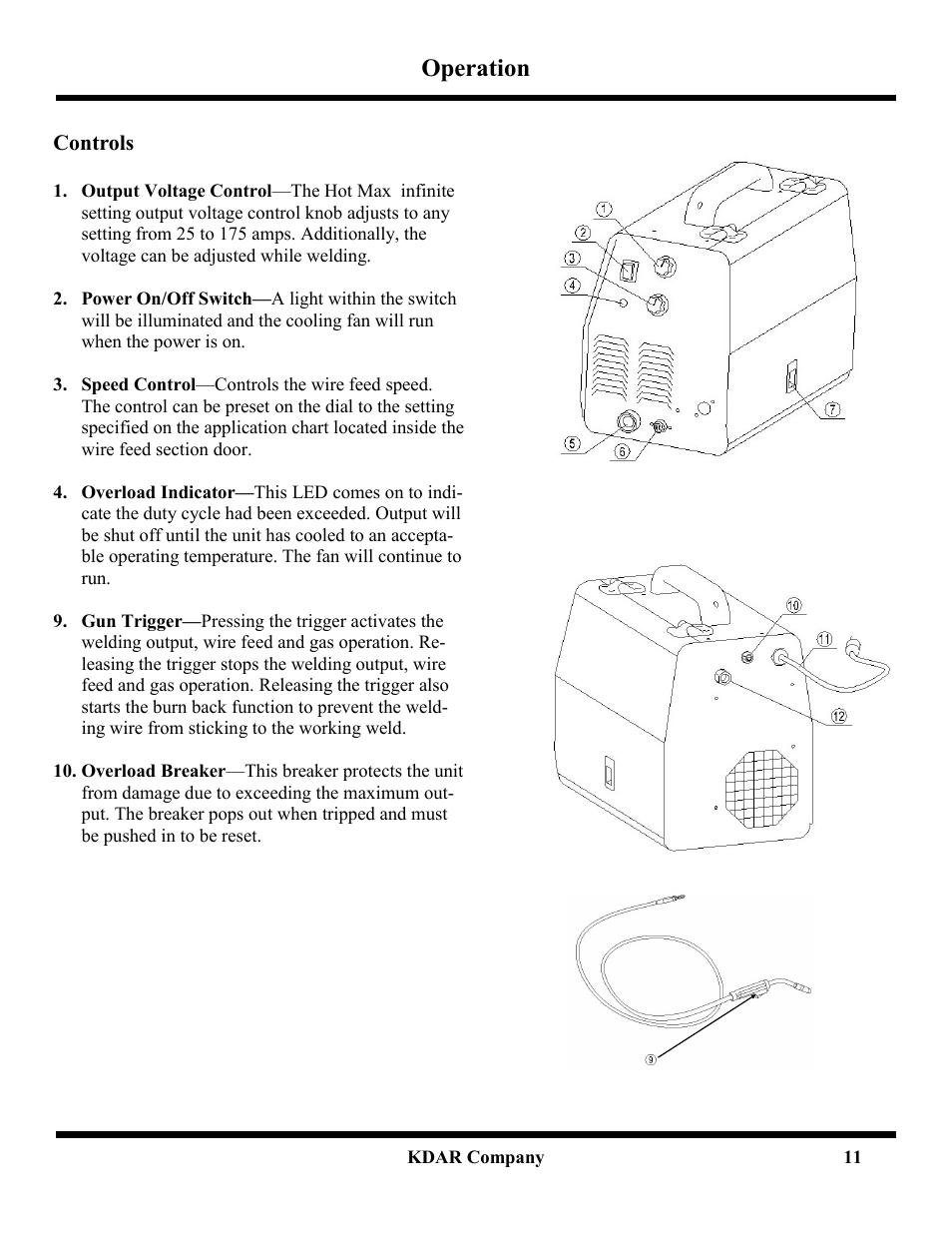 Operation | Hot Max Torches 175WFG User Manual | Page 12 / 20