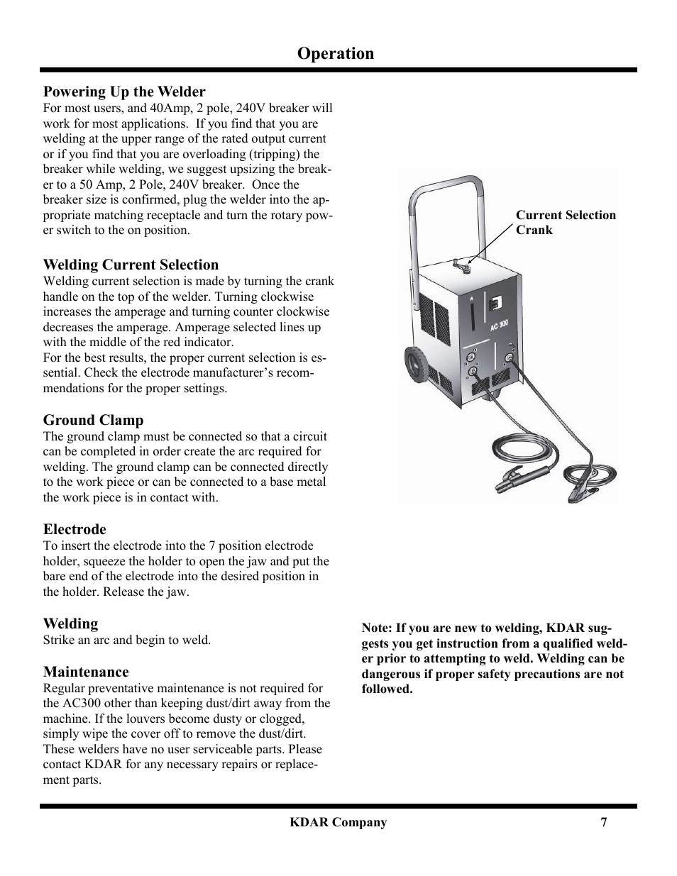 Operation | Hot Max Torches AC300 User Manual | Page 8 / 9