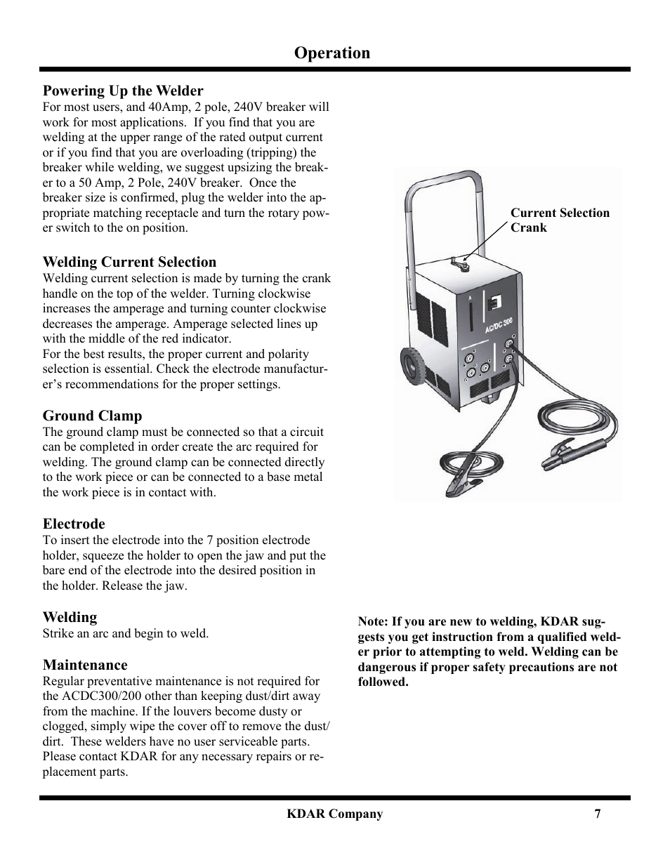 Operation | Hot Max Torches ACDC200 User Manual | Page 8 / 9