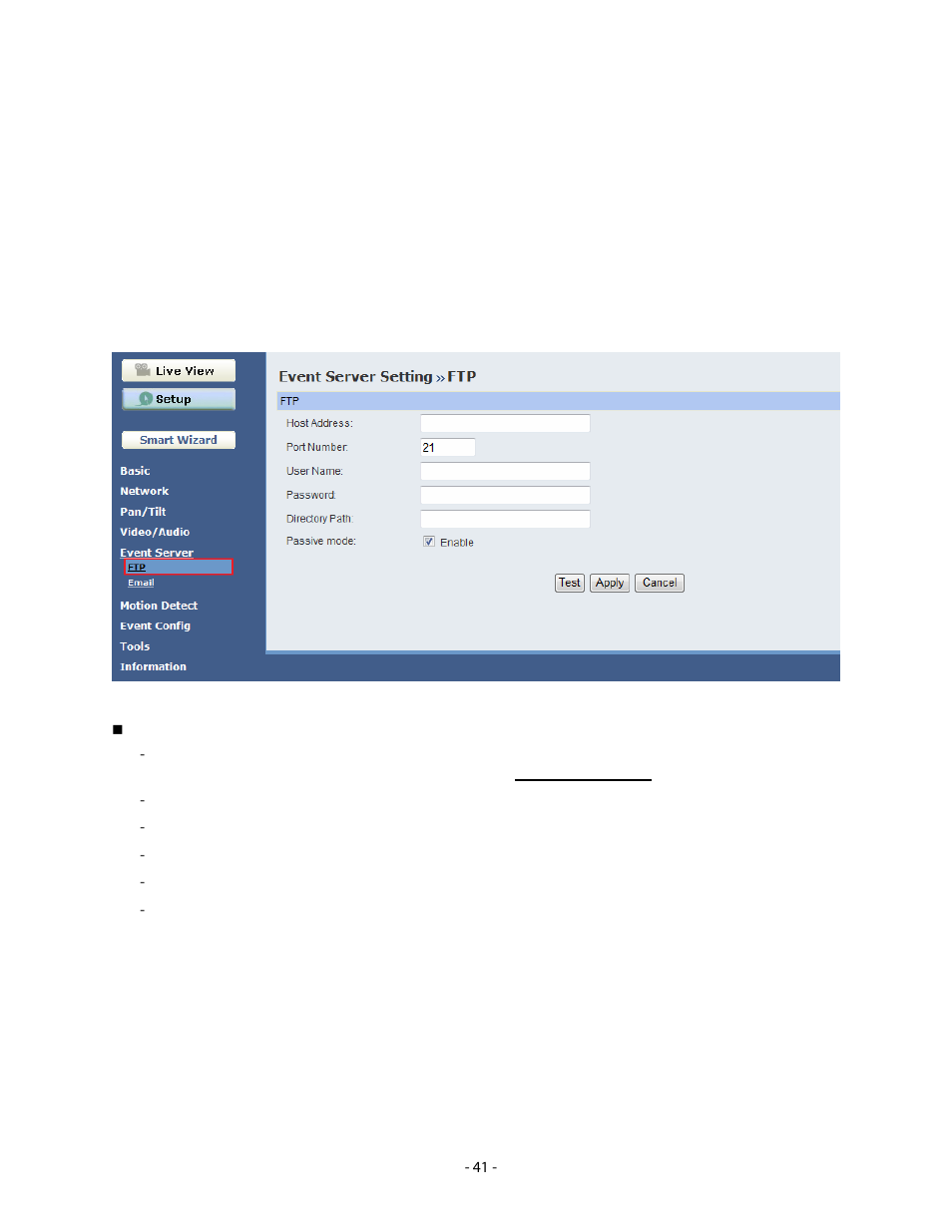 6 event server configuration | Airlink101 AICN747 User Manual | Page 42 / 58