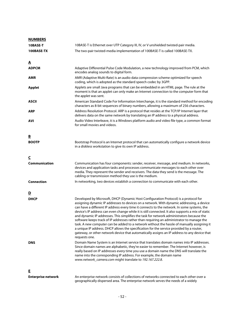 A.3 glossary of terms | Airlink101 AICN747 User Manual | Page 53 / 58