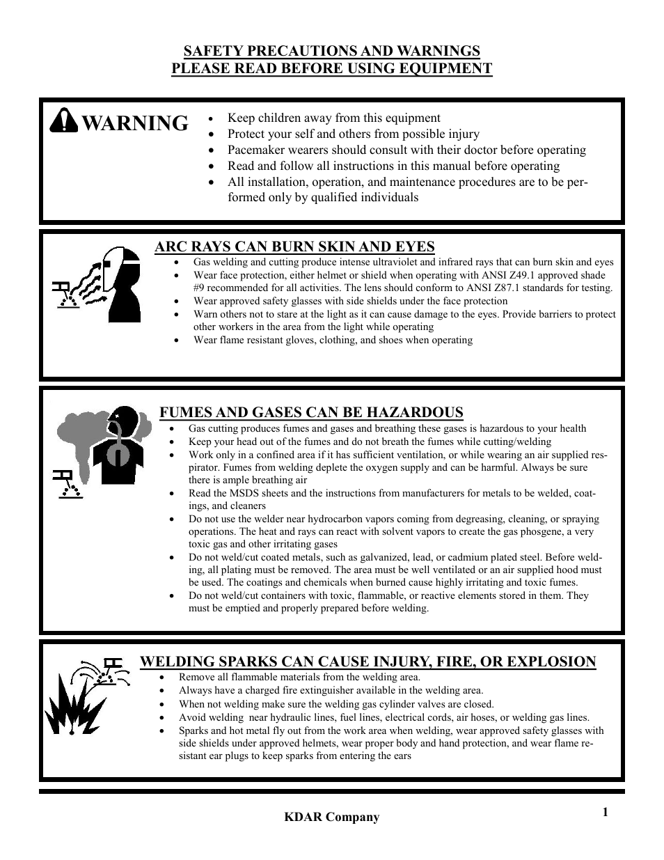 Warning, Fumes and gases can be hazardous | Hot Max Torches MM-1 User Manual | Page 2 / 12