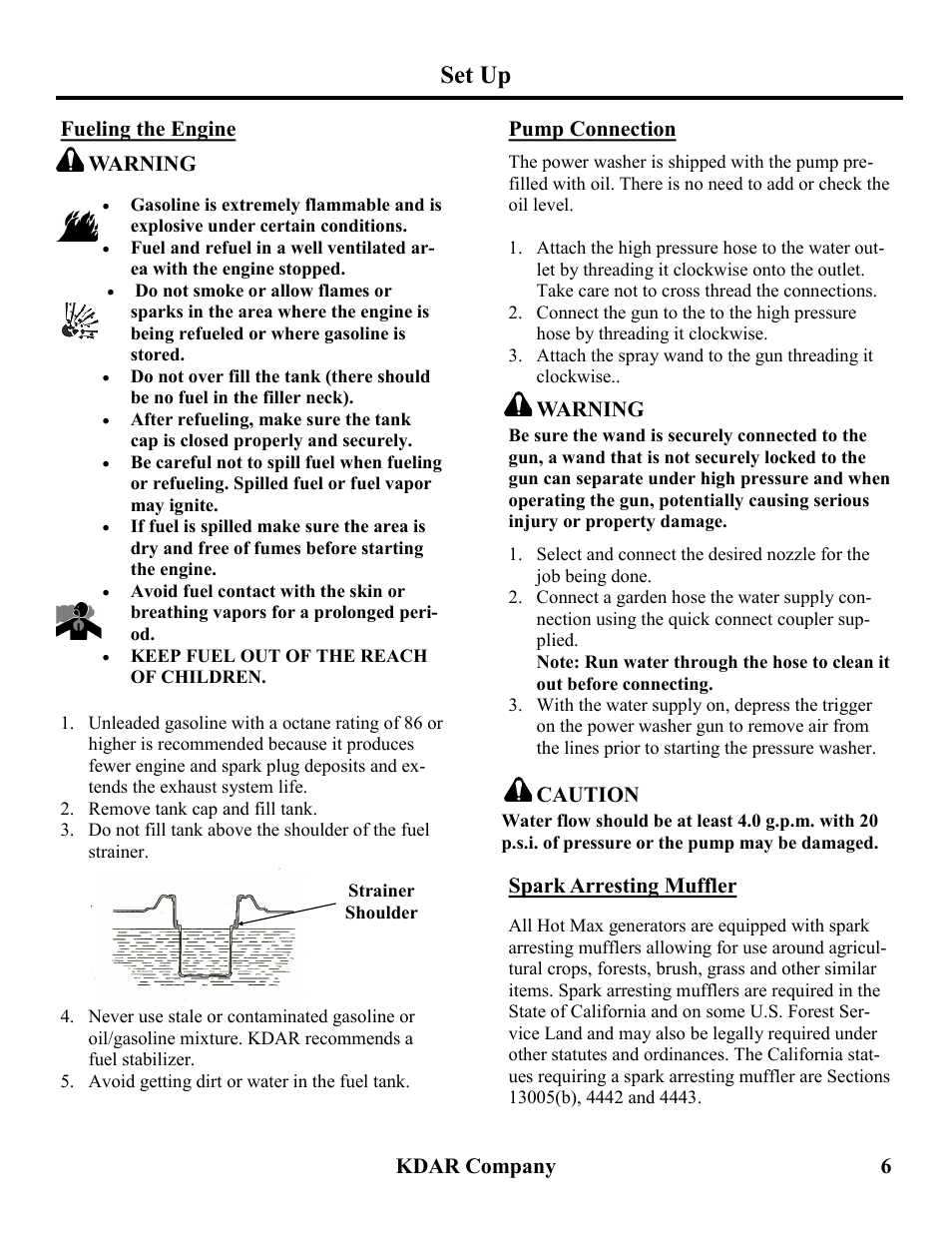 Set up | Hot Max Torches PW2000 User Manual | Page 7 / 16