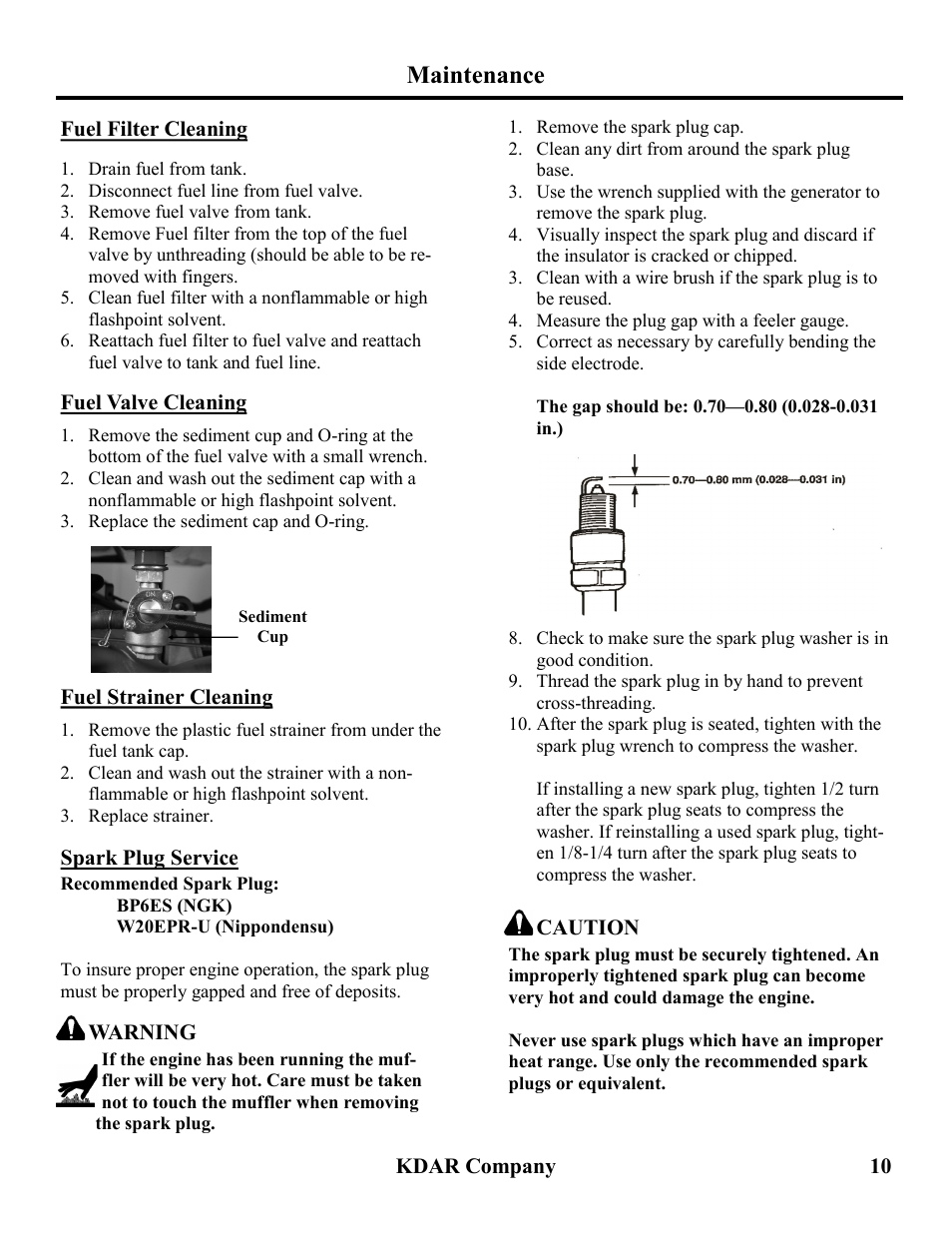 Maintenance | Hot Max Torches PW3600 User Manual | Page 11 / 16