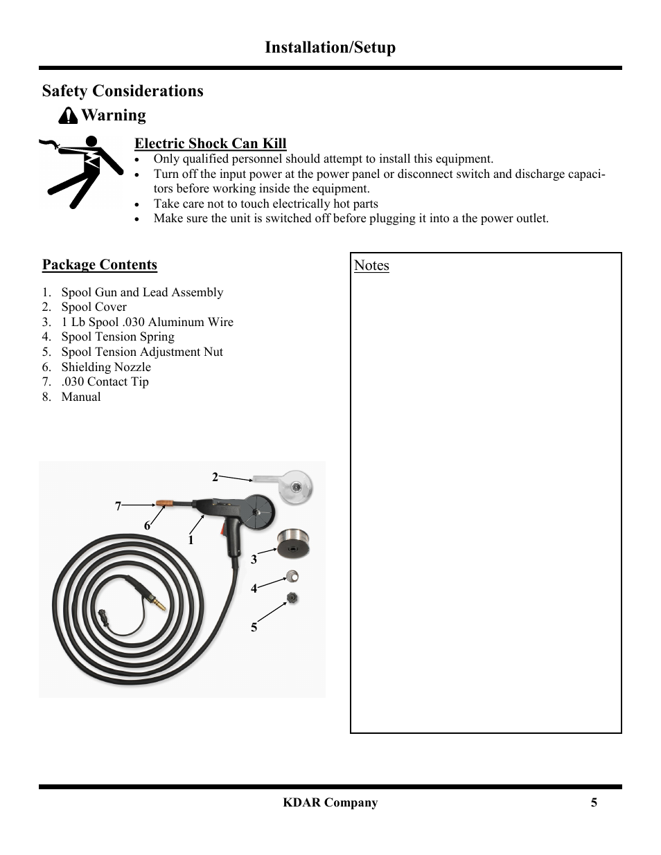 Installation/setup, Safety considerations warning | Hot Max Torches SPG User Manual | Page 6 / 12