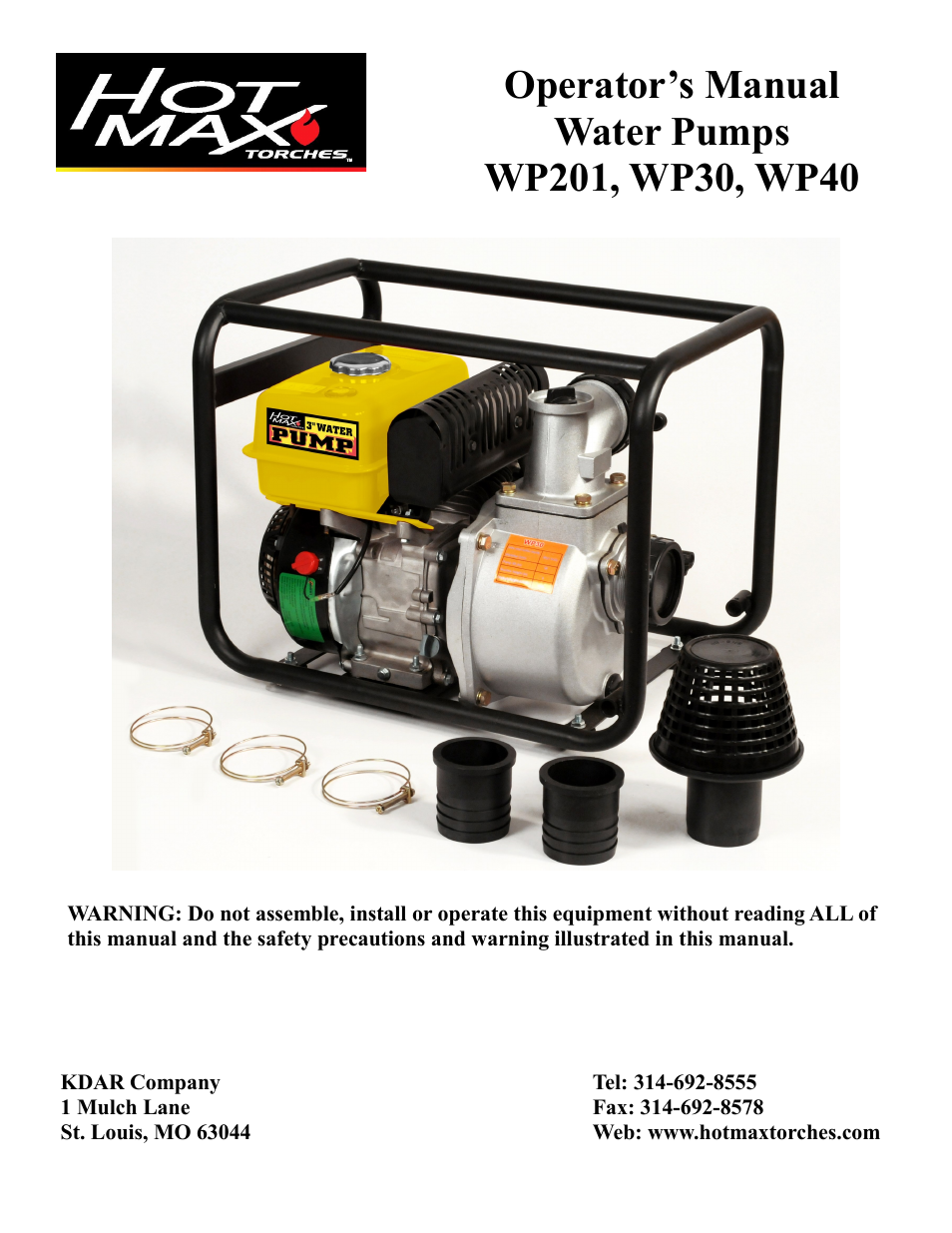 Hot Max Torches WP201 User Manual | 20 pages