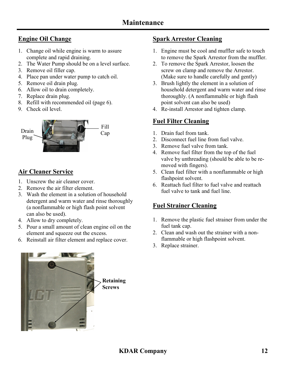 Maintenance | Hot Max Torches WP30TP User Manual | Page 13 / 20