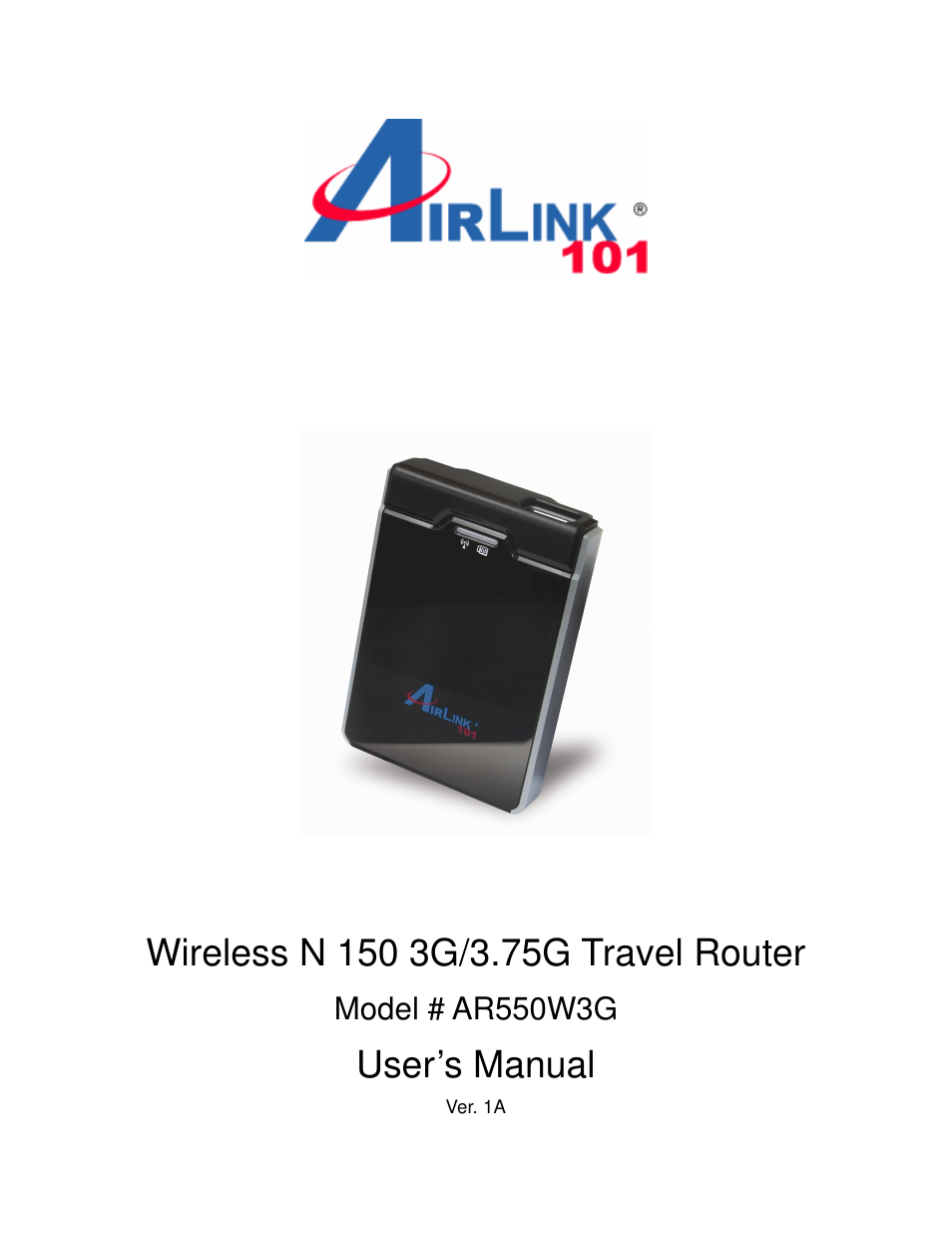 Airlink101 AR550W3G User Manual | 68 pages