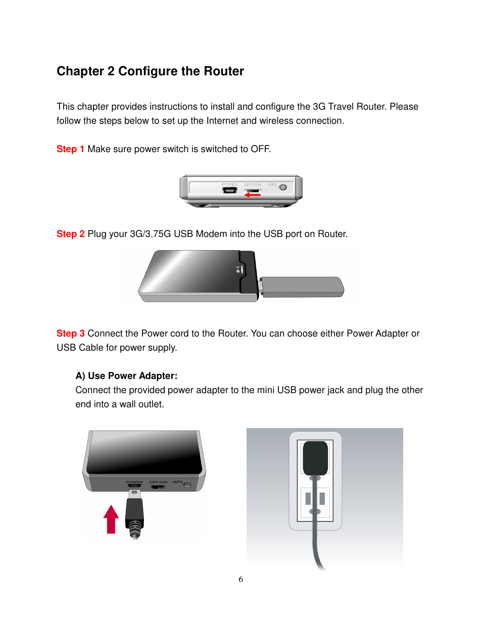 Chapter 2 configure the router | Airlink101 AR550W3G User Manual | Page 10 / 68