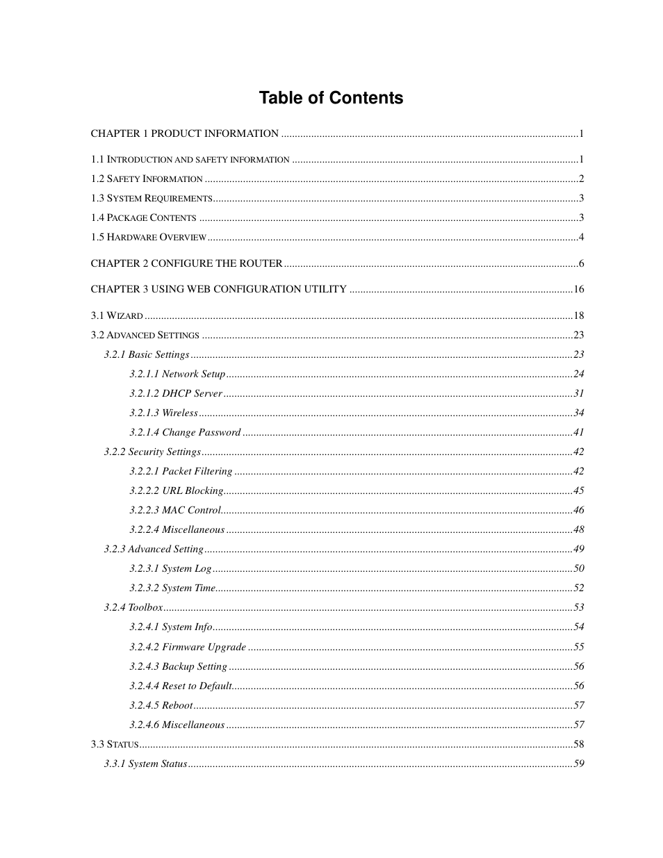 Airlink101 AR550W3G User Manual | Page 3 / 68