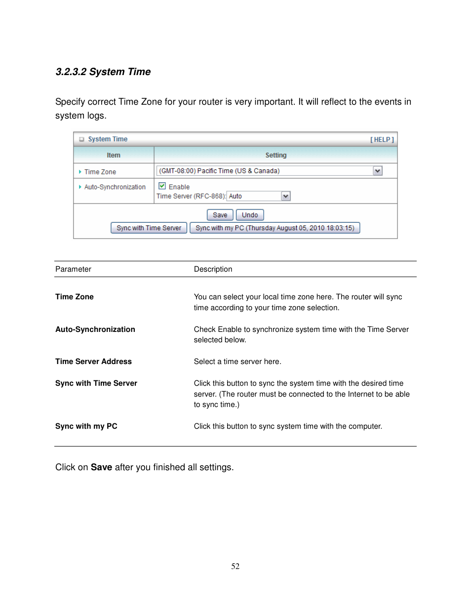 2 system time | Airlink101 AR550W3G User Manual | Page 56 / 68