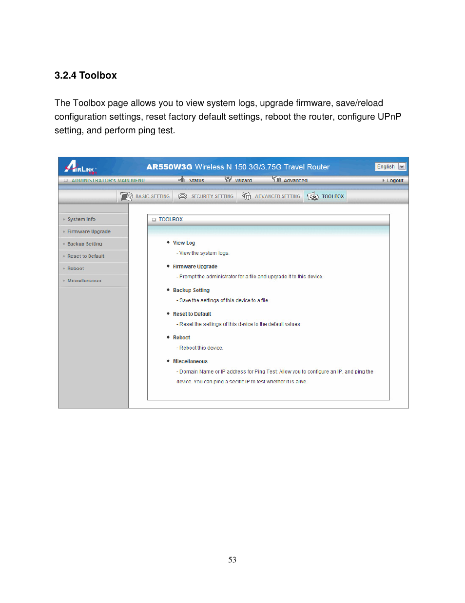 Airlink101 AR550W3G User Manual | Page 57 / 68