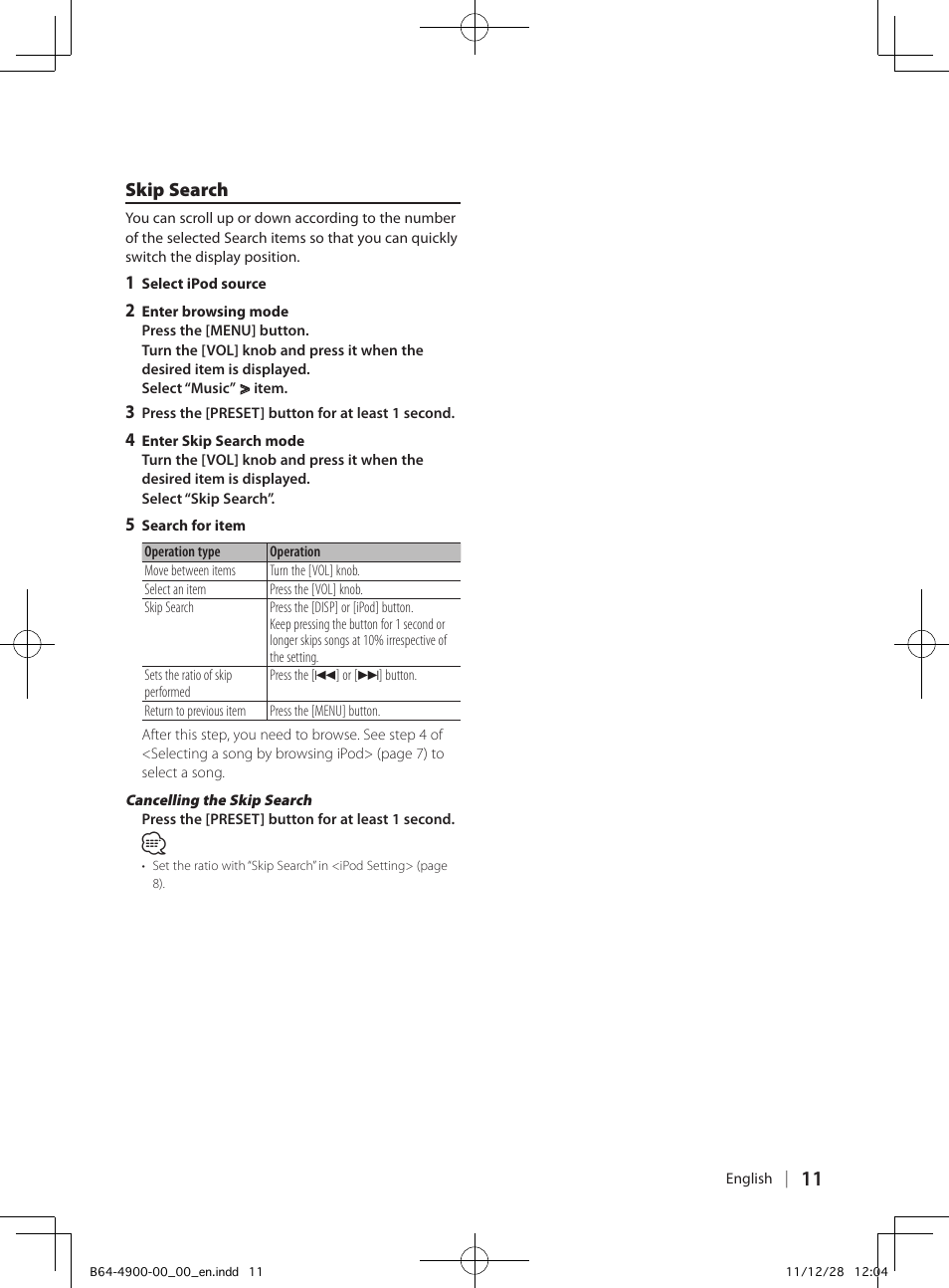 Kenwood KDC-X8019BT User Manual | Page 11 / 64