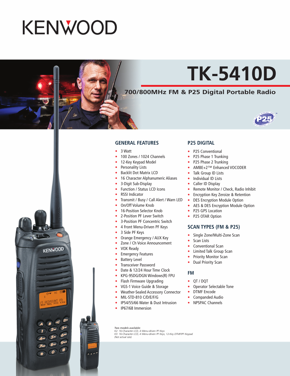 Kenwood TK-5410D User Manual | 2 pages