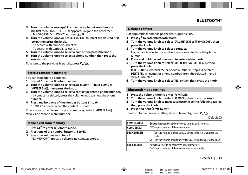 Kenwood KDC-X598 User Manual | Page 15 / 74