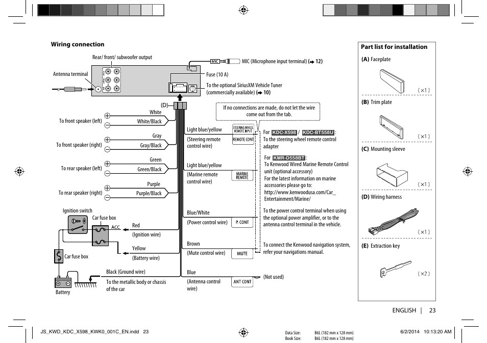 Kenwood KDC-X598 User Manual | Page 23 / 74