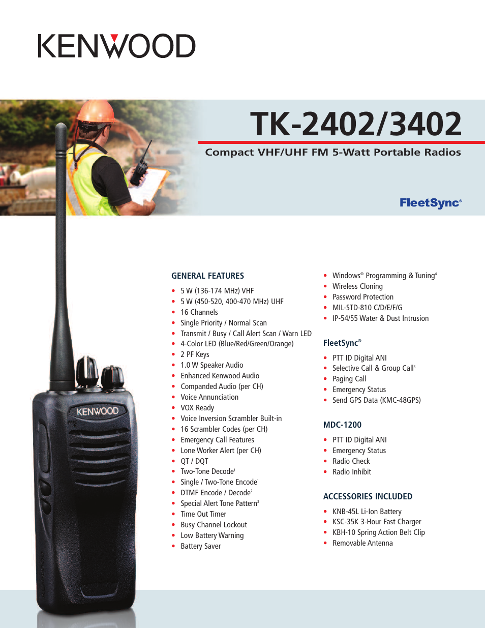 Kenwood TK-2402VK/3402UK User Manual | 2 pages