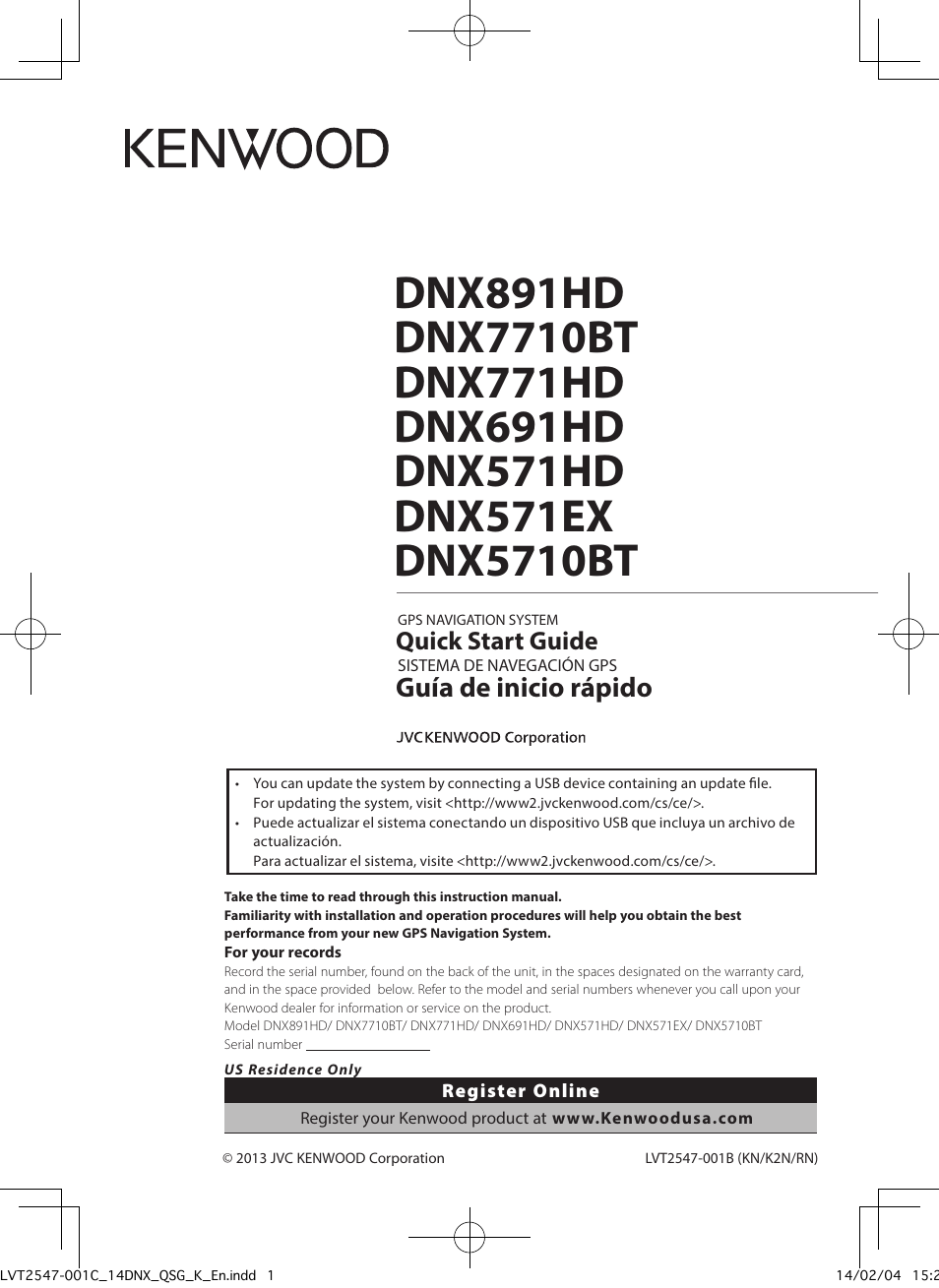 Kenwood DNX691HD User Manual | 56 pages