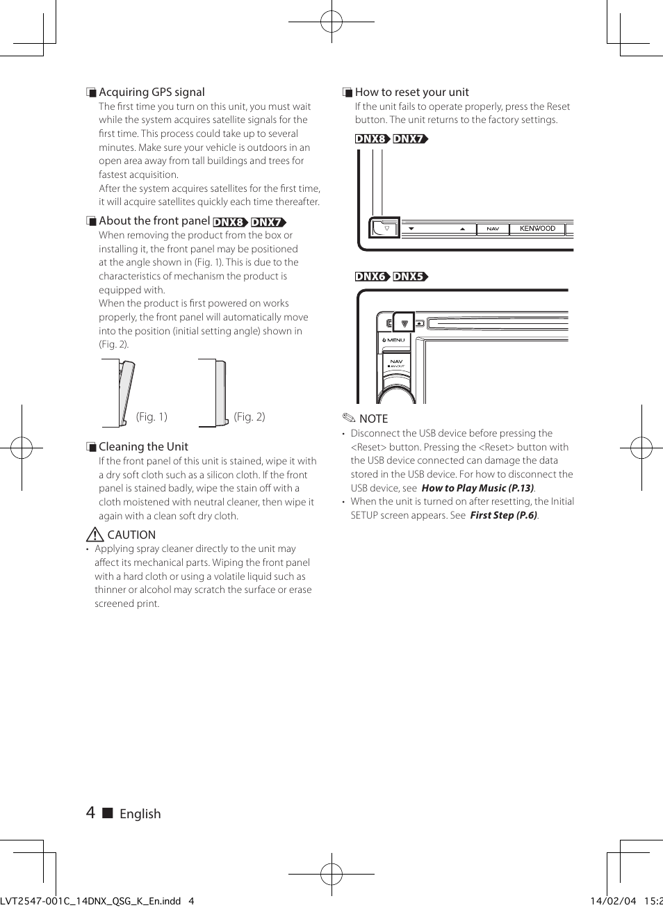 Kenwood DNX691HD User Manual | Page 4 / 56