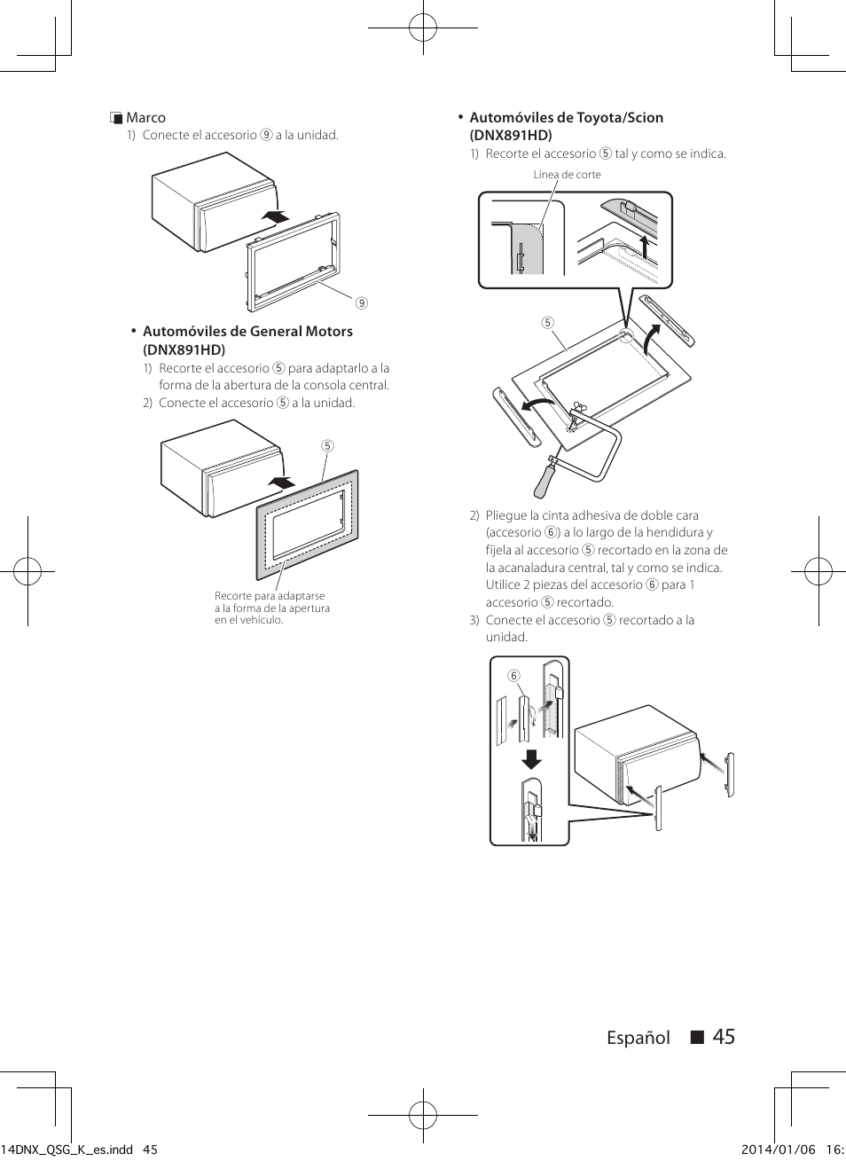 Español с | Kenwood DNX691HD User Manual | Page 45 / 56