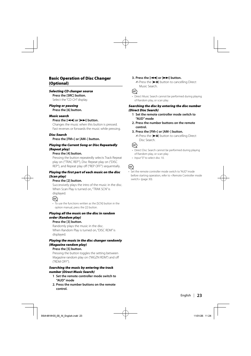 Kenwood KDV-U4349 User Manual | Page 23 / 40