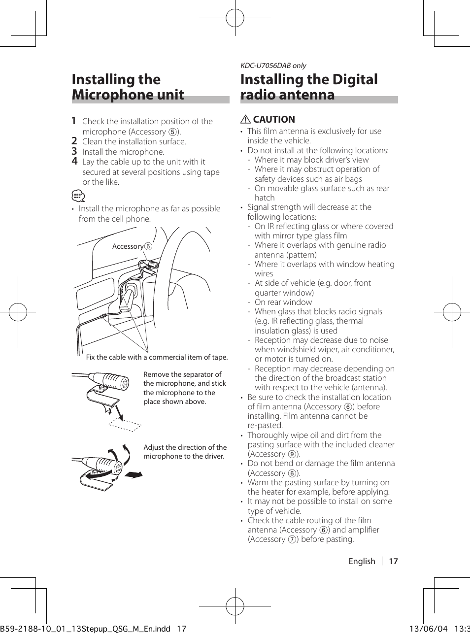 Kenwood KDC-U7056BT User Manual | Page 17 / 24