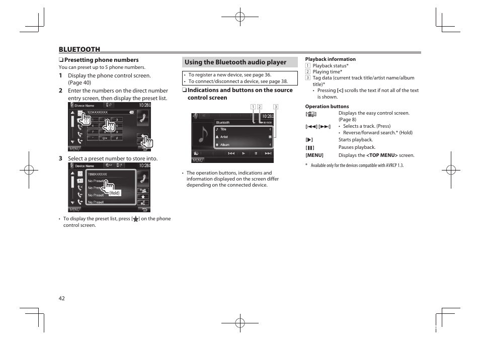 Kenwood DDX5901HD User Manual | Page 42 / 76