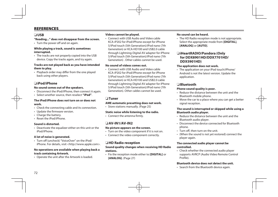 Kenwood DDX5901HD User Manual | Page 72 / 76