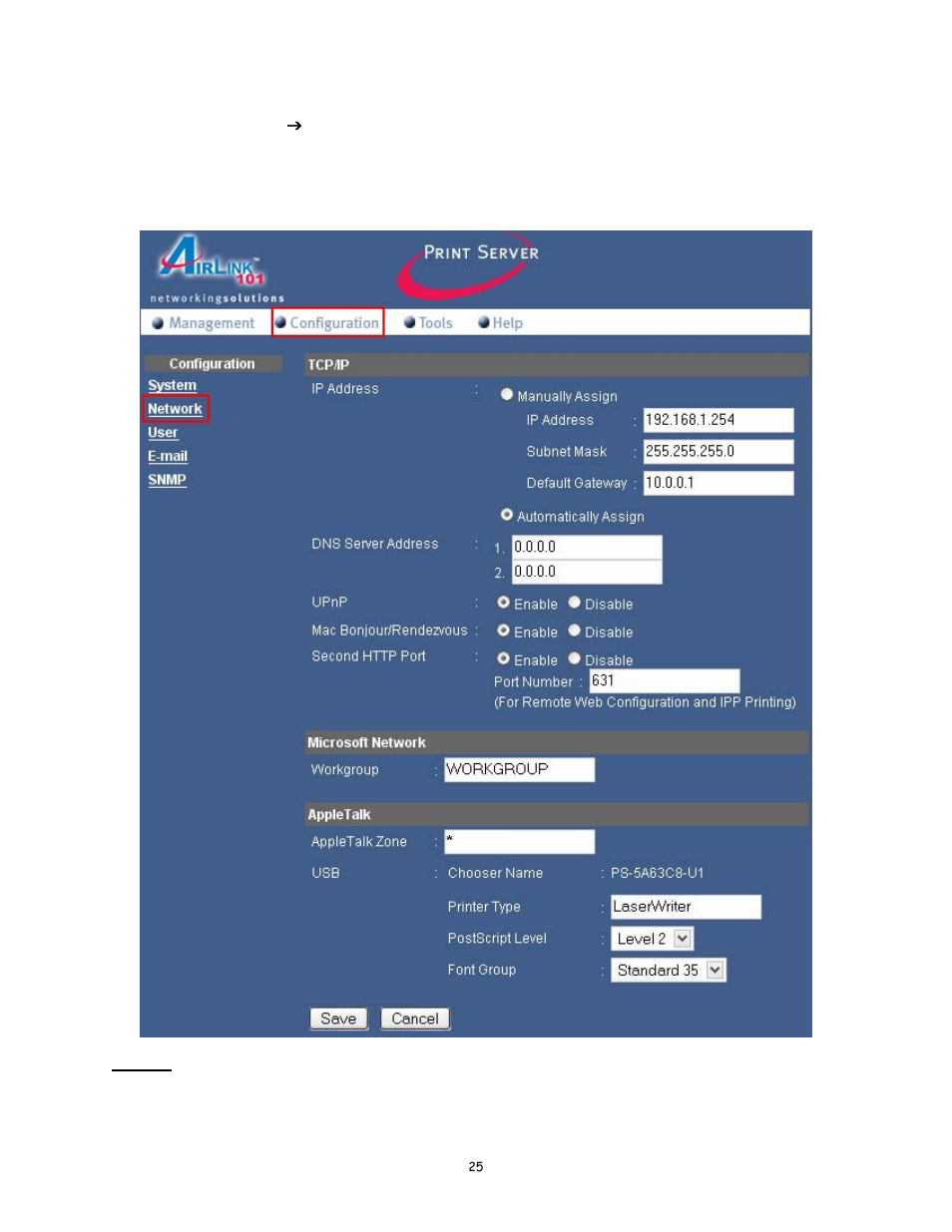 Airlink101 AMPS240W User Manual | Page 25 / 36