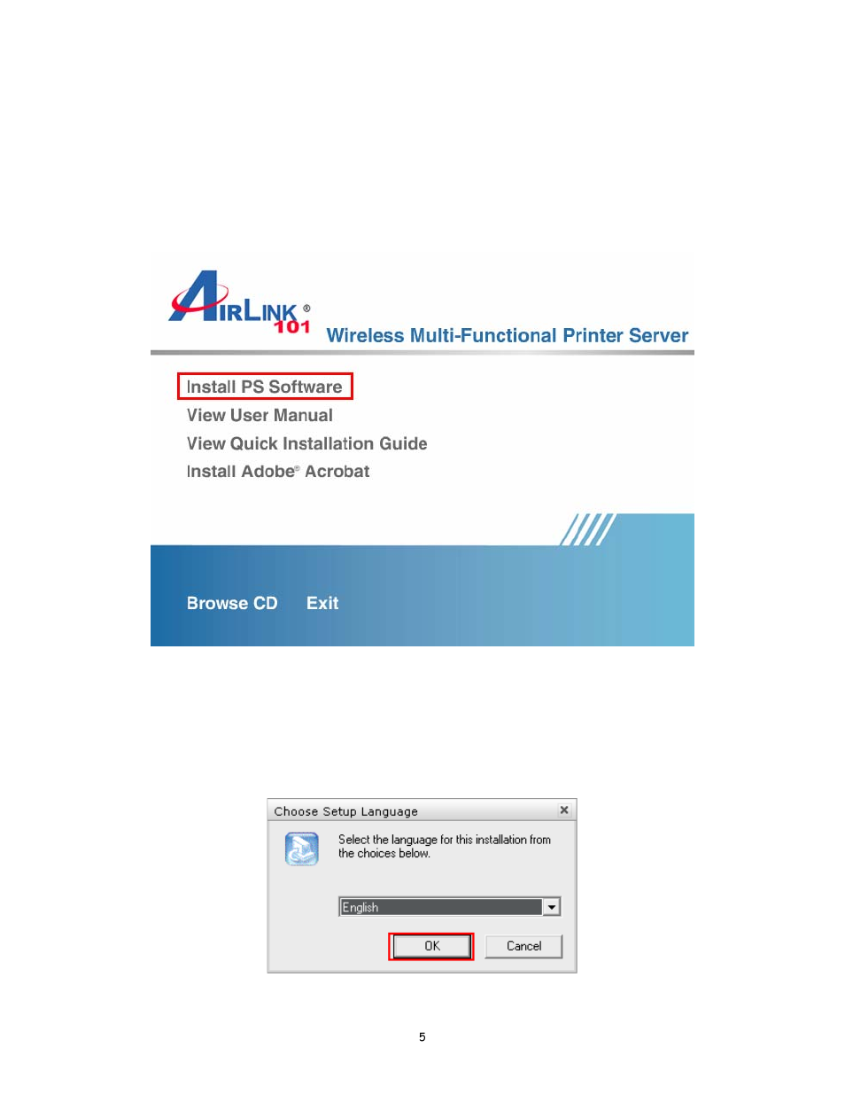 2 installing the ps software | Airlink101 AMPS240W User Manual | Page 5 / 36