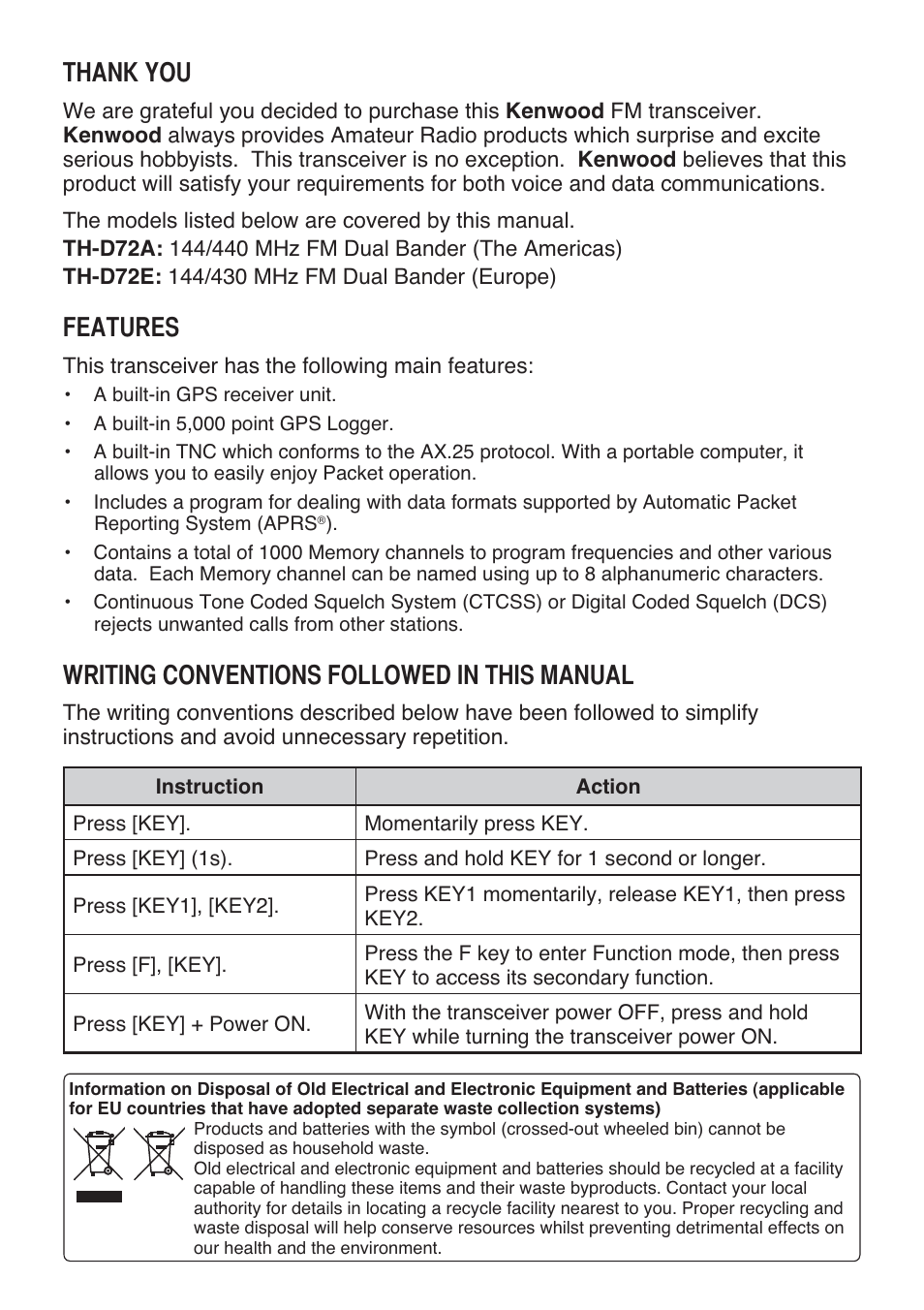 Kenwood TH-D72A User Manual | Page 3 / 51