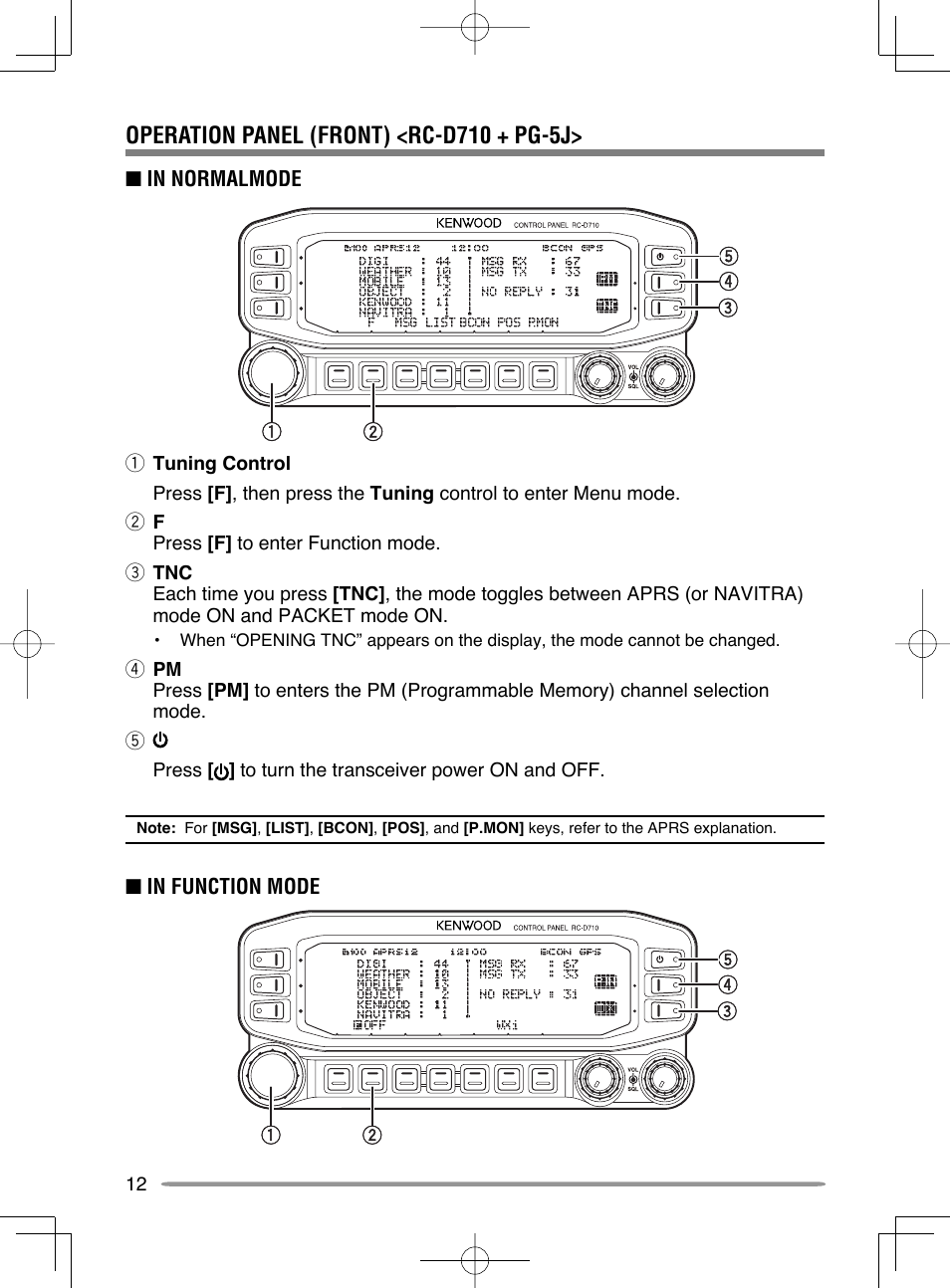 Operation panel (front) <rc-d710 + pg-5j | Kenwood RC-D710 User Manual | Page 18 / 42