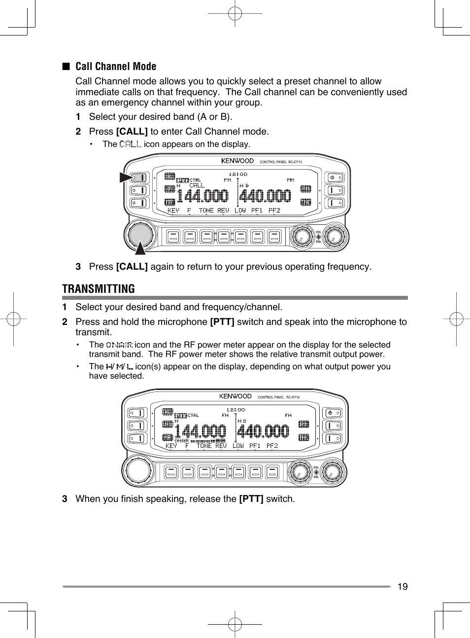 Transmitting | Kenwood RC-D710 User Manual | Page 25 / 42