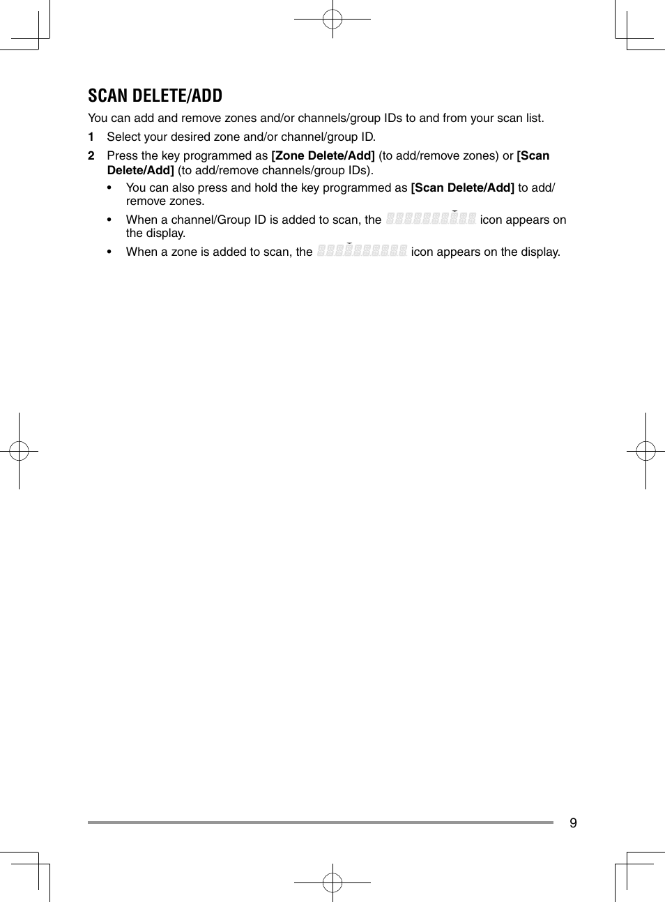 Scan delete/add | Kenwood NX-920G User Manual | Page 15 / 72