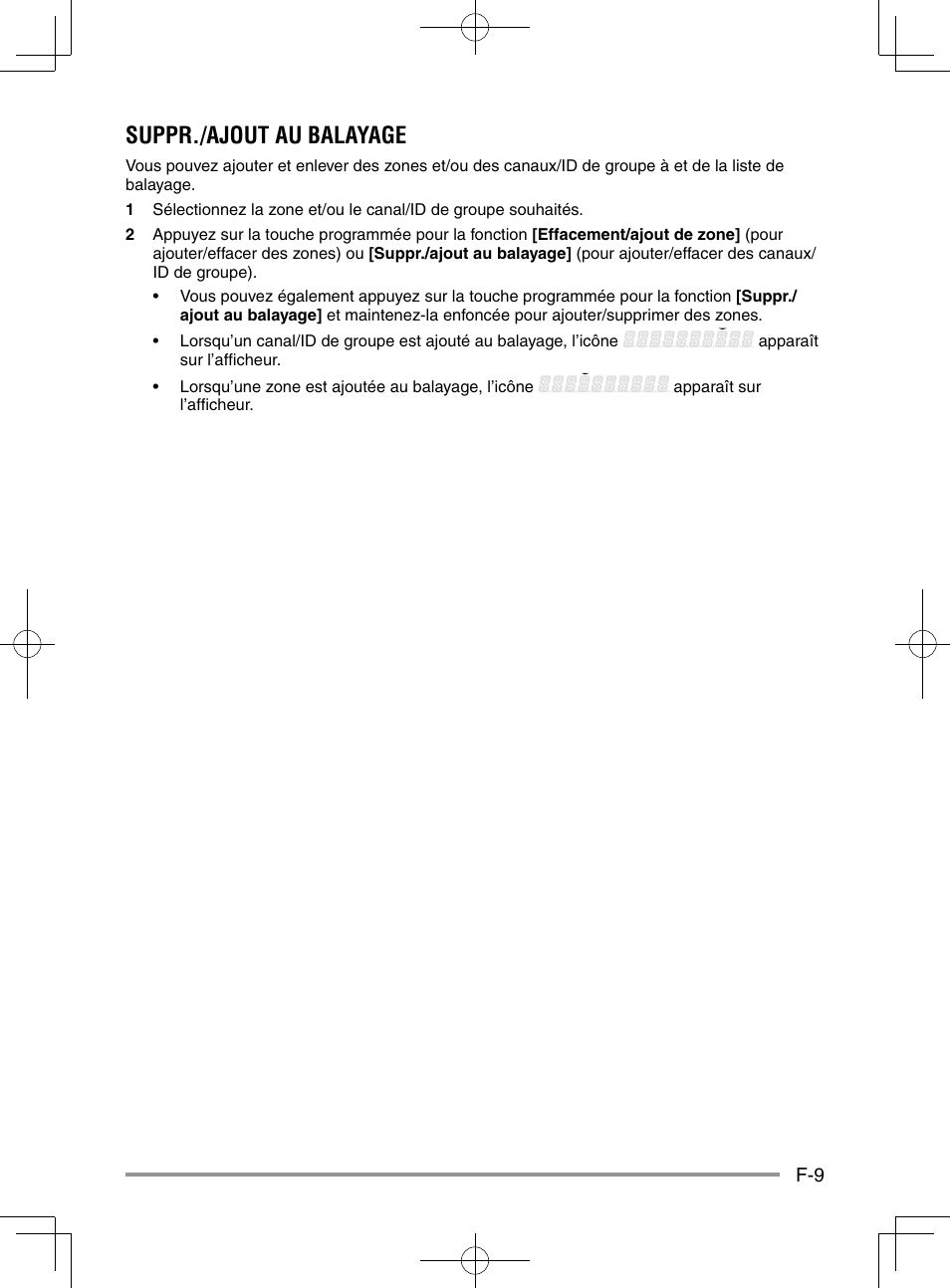 Suppr./ajout au balayage | Kenwood NX-920G User Manual | Page 37 / 72