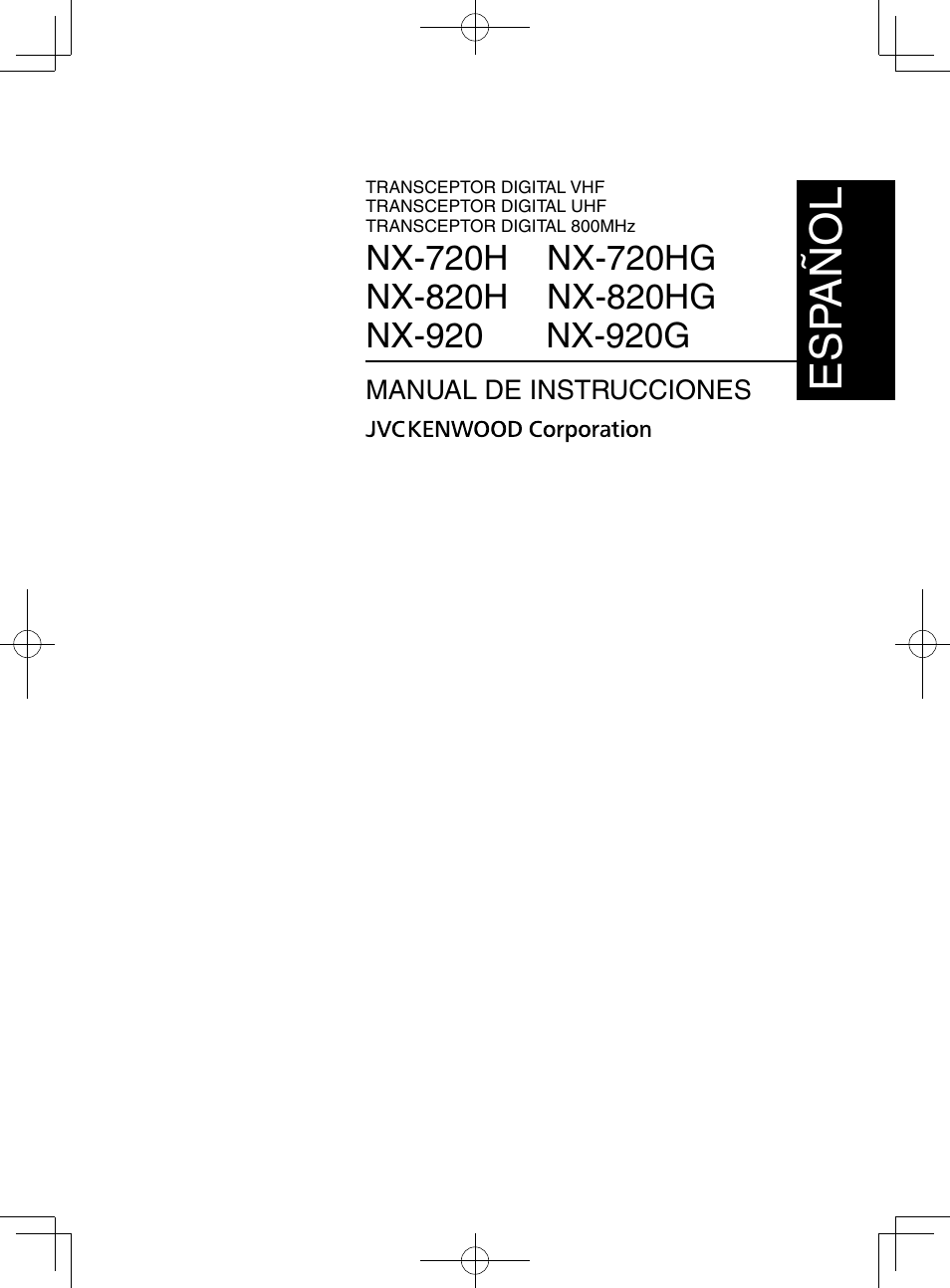 Esp añol | Kenwood NX-920G User Manual | Page 47 / 72