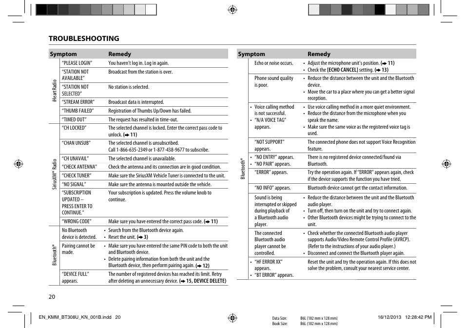 Kenwood KMR-M308BT User Manual | Page 20 / 70