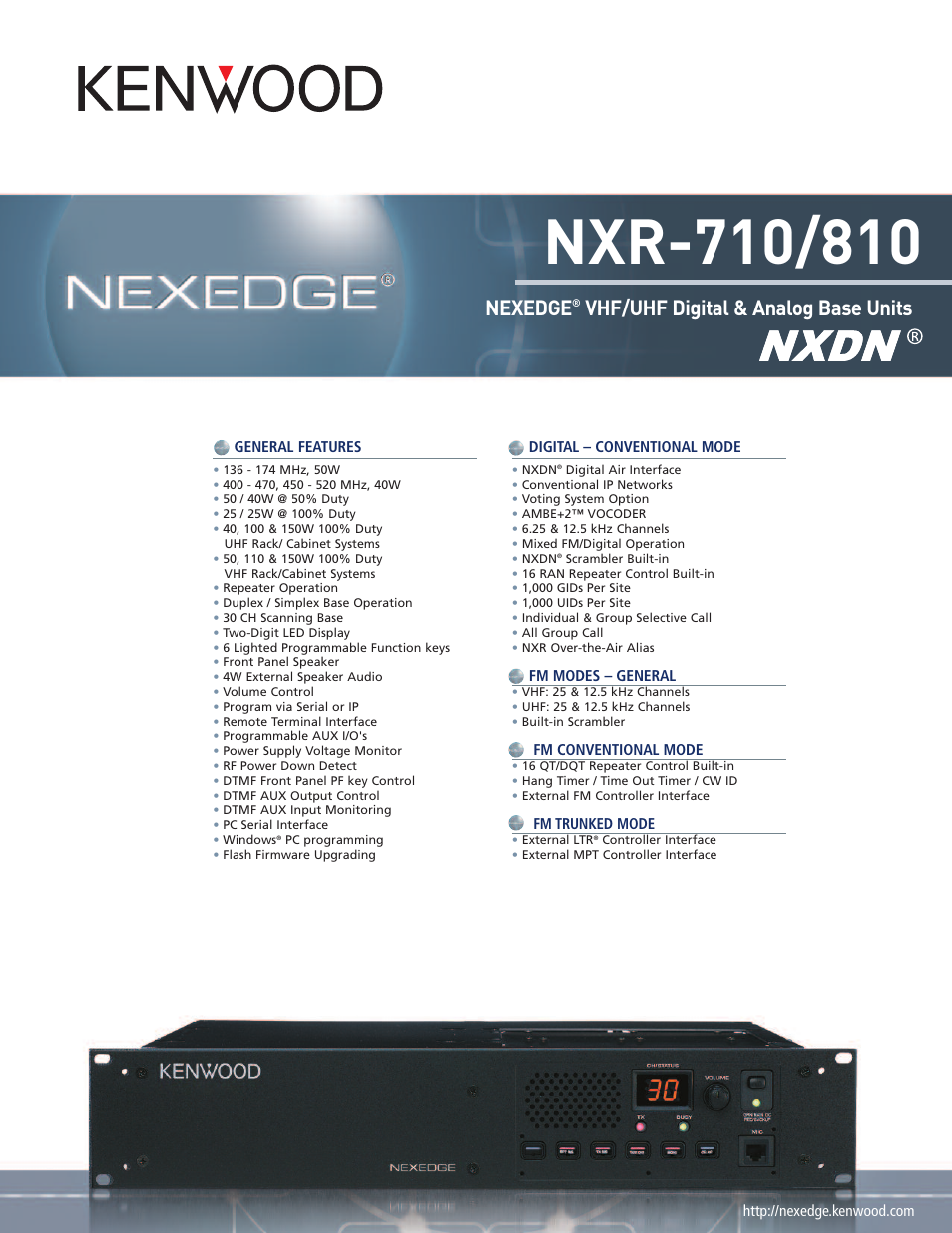 Kenwood NXR-710/810 User Manual | 2 pages