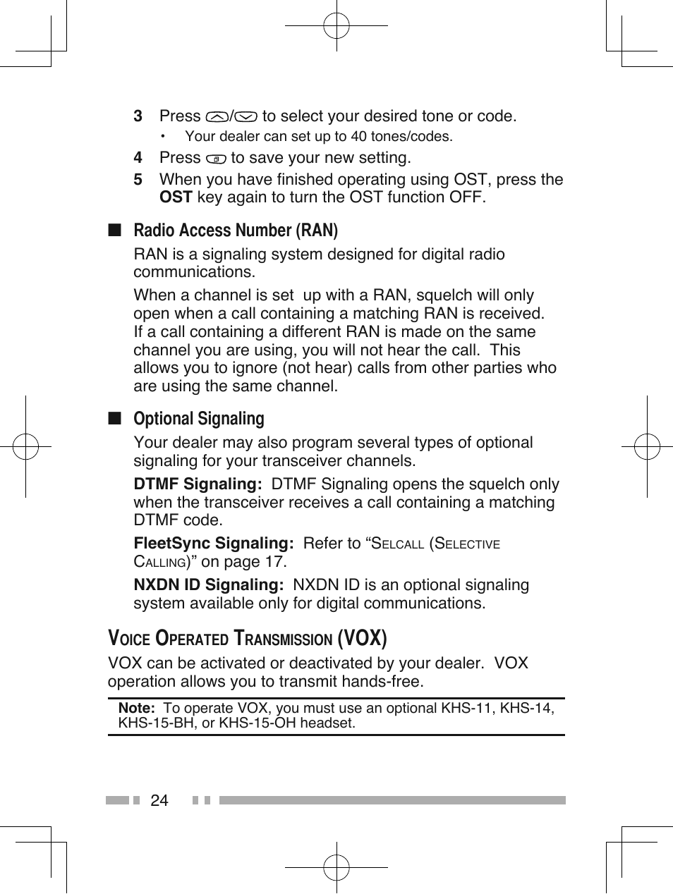 Vox) | Kenwood NX-210G User Manual | Page 38 / 48