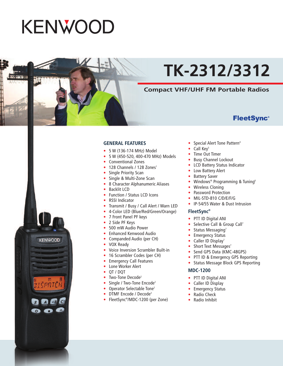 Kenwood TK-2312/3312 User Manual | 2 pages