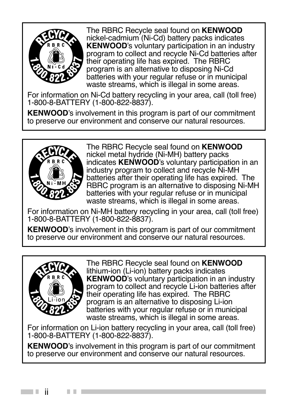 Kenwood TK-5210G/5310G User Manual | Page 4 / 60