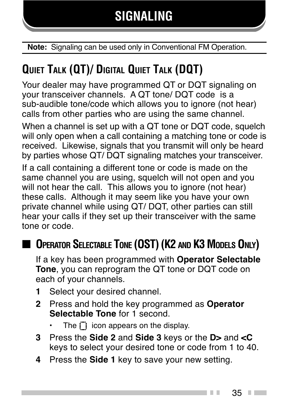 Signaling, Qt)/ d, Dqt) | Ost) (k2, K3 m | Kenwood TK-5210G/5310G User Manual | Page 43 / 60
